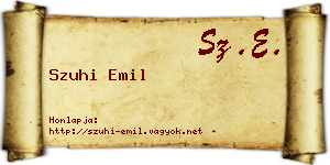 Szuhi Emil névjegykártya